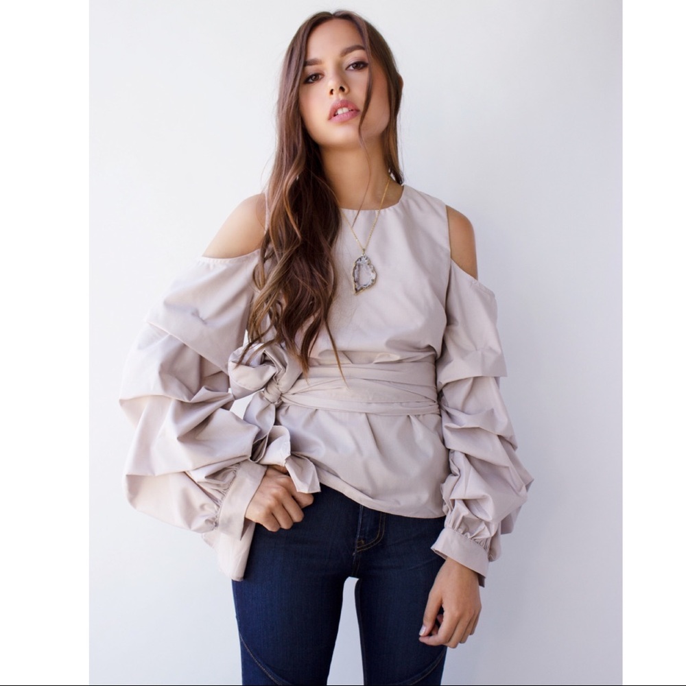Ruffled Sleeves Blouse